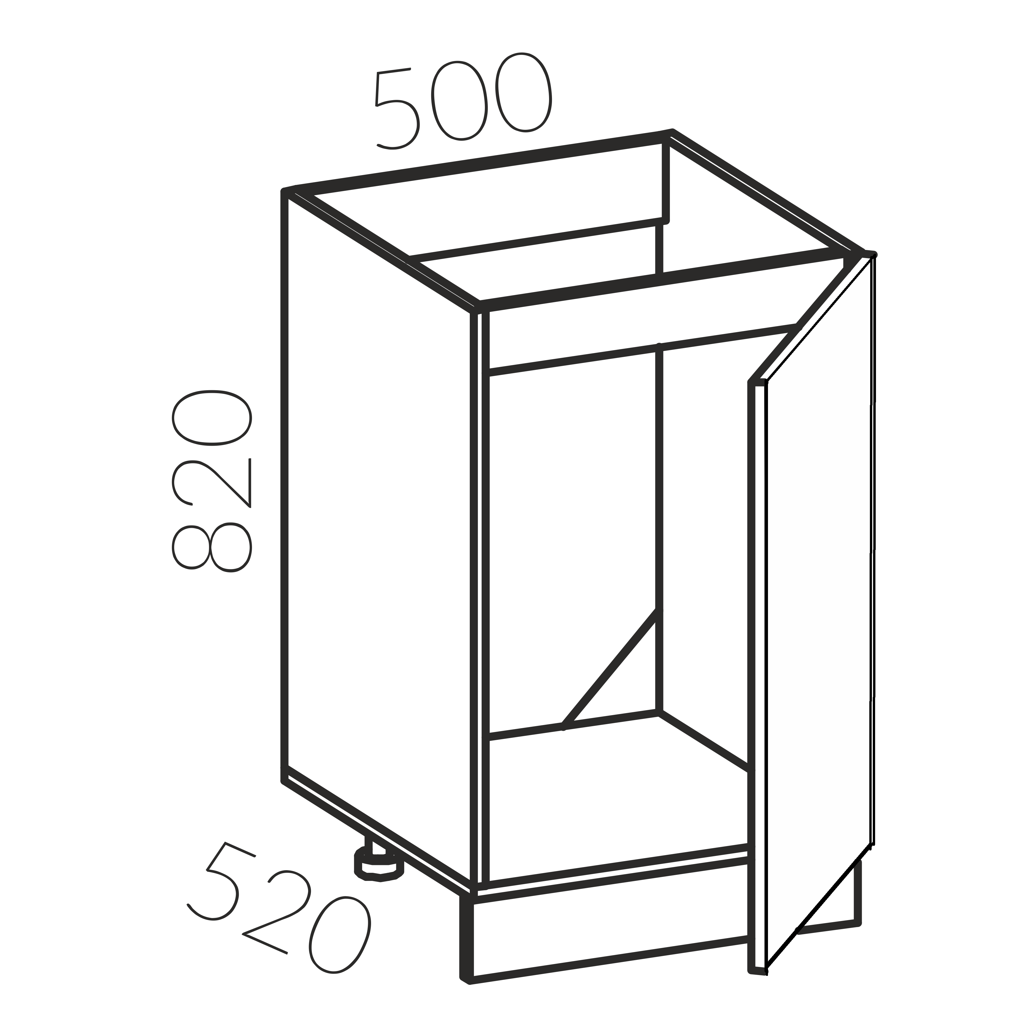 Тумба под мойку 500 (Бонита)