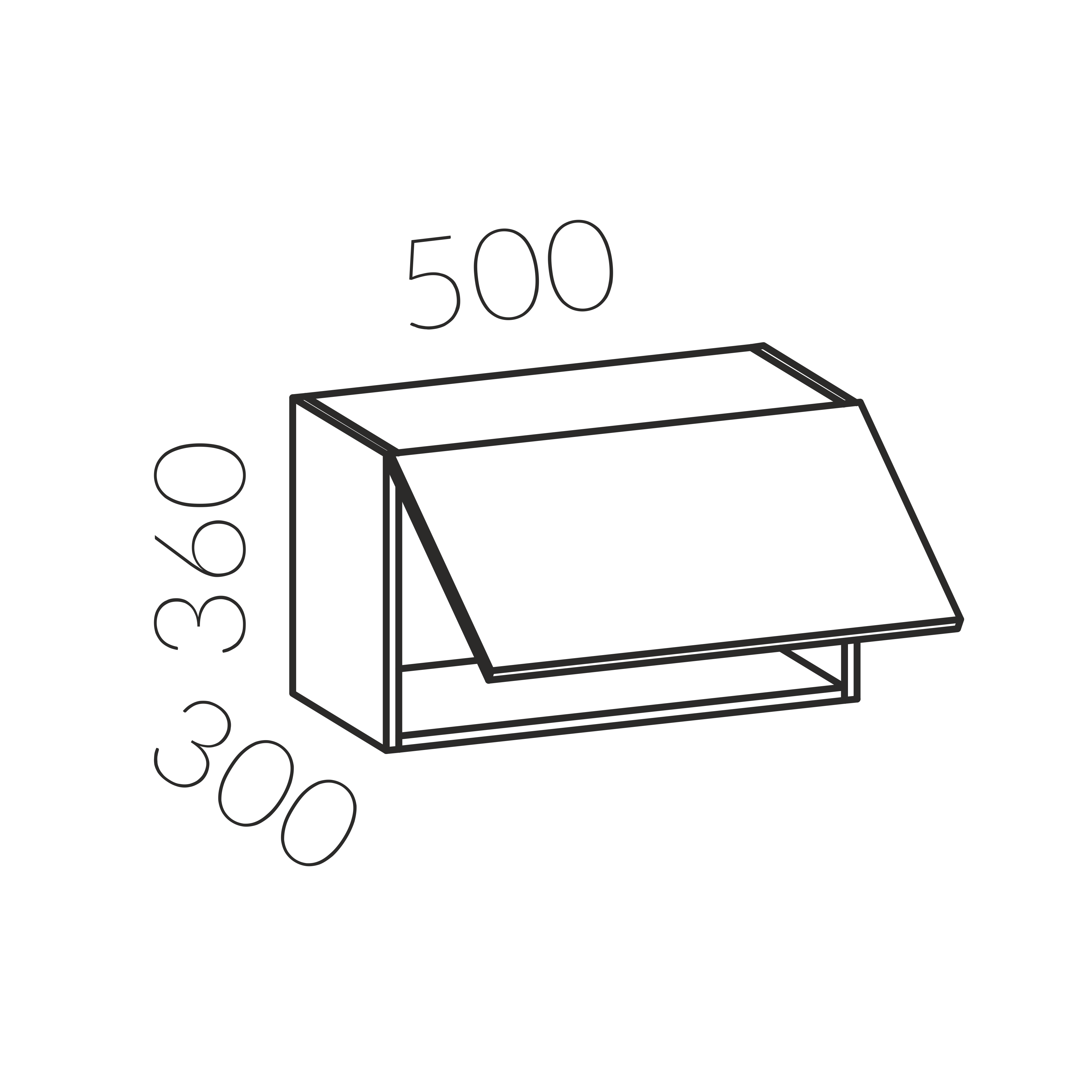 Шкаф навесной 500х360 (Мадлен)